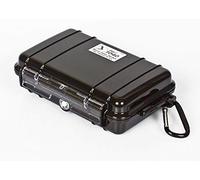 PELI 1040 micro boîtier pour la protection de petits objets, étanche IP67, capacité de 0,7L, fabriqué aux Etats-Unis, revêtement noir/noir