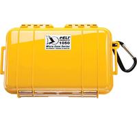 PELI 1050 micro boîtier de protection antichoc pour Smartphone et petits gadgets, IP67 résistant à l'eau, capacité de 1L, fabriqué aux Etats-Unis, doublure jaune/noir