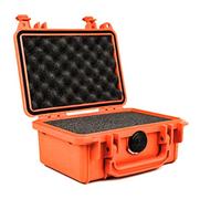 PELI 1120 Valise de protection étanche pour les instruments électroniques, IP67 étanche à l'eau, capacité de 2L, fabriquée aux États-Unis, avec insert en mousse personnalisable, couleur: orange
