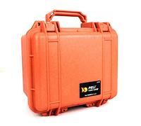 PELI 1300 valise de protection rigide, étanche IP67, capacité de 6L, fabriquée aux États-Unis, avec insert en mousse personnalisable, couleur: orange