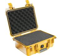 PELI 1400 valise de transport antichoc, étanche IP67, capacité de 9L, fabriquée en Allemagne, avec insert en mousse personnalisable, jaune
