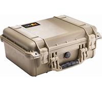 PELI 1450 valise de protection étanche pour appareils électroniques, indice de protection IP67, capacité de1 5L, fabriquée en Allemagne, sans mousse, couleur sable