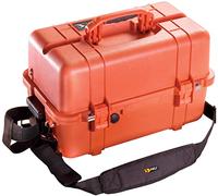 PELI 1460EMS valise antichoc pour équipement méd33L, IP67 étanche à l'eau et à la poussière, capacité de 54L, fabriquée aux États-Unis, avec plateaux et séparateurs, couleur: orange