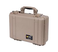 PELI 1500 valise antichoc pour l'électronique et les systèmes audiovisuels, IP67 étanche à l'eau et à la poussière, capacité de19L, fabriquée en Allemagne, sans mousse, couleur sable