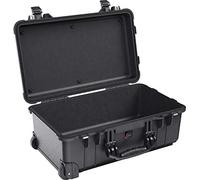 PELI 1510 valise à roulettes de protection robuste pour le voyage et l'extérieur, étanche à l'eau et à la poussière IP67, capacité de 27L, fabriquée en Allemagne, sans mousse, couleur: noire