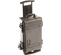 PELI 1510 Valise de Transport, étanche à l'eau et à la poussière IP67, capacité de 27L, fabriquée en Allemagne, avec Insert en Mousse Personnalisable, Couleur Sable et PELI EZ-Click Molle Panel, Noir