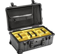 PELI 1510 valise rigide pour studio avec pochette pour ordinateur portable et pochettes pour accessoires, étanche IP67, capacité de 27L, fabriquée en Allemagne, couleur: noire