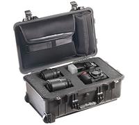 PELI 1510LFC valise de voyage pour ordinateur portable avec pochette détachable, étanche IP67, capacité de 27L, fabriquée aux États-Unis, avec insert en mousse personnalisable, couleur: noire