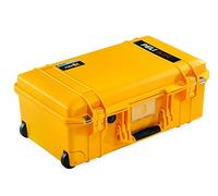 PELI 1535 Air Valise de protection légère à roulettes pour Équipement photographique, résistante à l'eau, capacité de 27L, fabriquée aux US, avec insert en mousse personnalisable, couleur: jaune