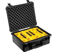 PELI 1550 valise de protection pour appareil photo numérique, reflex et objectifs, IP67 Étanche à l'eau et à la poussière, capacité de 33L, fabriquée en Allemagne, séparateur rembourré, noire