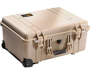 PELI 1560 large valise de transport pour équipement de caméra et instruments fragiles, IP67 étanche à l'eau et à la poussière, capacité de44L, fabriquée en Allemagne, sans mousse, couleur sable