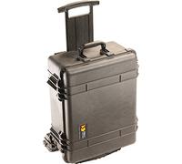 PELI 1560M valise de protection mobile avec roulettes et poignée télescopique, IP57, protégée contre l'eau et la poussière, capacité de 44L, fabriquée aux États-Unis, sans mousse, couleur: noire