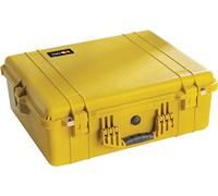 PELI 1600 valise antichoc pour engins sensibles, IP67 étanche à l'eau et à la poussière, capacité de 46L, fabriquée en Allemagne, sans mousse, jaune
