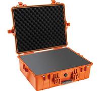 Peli Valise de protection 1600, IP67, 46 L, fabriquée en Allemagne, mousse personnalisable, Orange