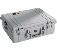 PELI 1600 valise résistante aux chocs pour les équipements audiovisuels et les drones, IP67 étanche eau et poussière, capacité de46L, fabriquée en Allemagne, avec mousse personnalisable, argentée