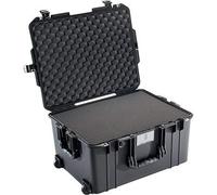 PELI 1607 Air Valise légère à roulettes pour Drones, lampes de scène, têtes de flash de studio et équipements photo, résistante eau et poussière, capacité 63L fabriquée aux US, insert en mousse, noire