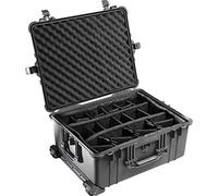 PELI 1610 valise antichoc pour équipement fragile, étanche à l'eau et à la poussière, IP67, 119L de capacité , fabriquée en Allemagne, avec séparateur rembourré, couleur: n62L