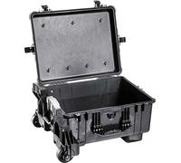 PELI 1610M valise de transport anti-écrasement avec roues robustes, étanche à l'eau et à la poussière IP57, capacité de 63L, fabriquée aux États-Unis, sans mousse, couleur: noire