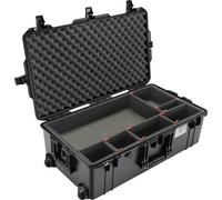 PELI 1615 Air Chariot léger et imperméable pour équipement d'appareil Photo, étanche à l'eau et à la poussière, Volume 71 l, système de Division TrekPak (Personnalisable), Couleur : Noir