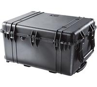 PELI 1630 large valise de transport avec roues et poignée rétractable, IP67 étanche à l'eau et à la poussière, capacité de 148L, fabriquée aux États-Unis, sans mousse, couleur: noire