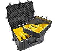 PELI 1637 Air Valise allégée à roulettes pour Équipement Photographique et Drone, résistante à l'eau et à la poussière IP67, capacité de 89L, avec Kit de séparateurs rembourrés, Couleur: Noire