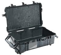 PELI 1670 conteneur étanche à l'eau avec roues et poignée télescopique, IP67 étanche à l'eau et à la poussière, capacité de 70L, fabriqué aux États-Unis, sans mousse, noir