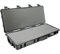 PELI 1700 valise longue pour trépied d'appareil photo ou fusil de chasse, étanche à l'eau et à la poussière IP67, capacité de 42L, fabriquée aux États-Unis, avec mousse personnalisable, couleur: noire