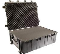 PELI 1730 valise de transport étanche, IP67 étanche à l'eau et à la poussière, capacité 167L, fabriquée aux États-Unis, avec insert en mousse personnalisable, couleur: noire