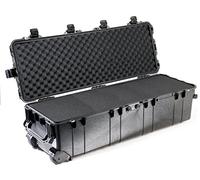 PELI 1740 valise de transport tactique longue pour fusils et trépieds, étanche à l'eau et à la poussière IP67, capacité de 105L, fabriquée aux États-Unis, avec insert en mousse personnalisable, noire