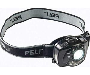 PELI 2720 Lampe Frontale Premium Compatible Vision Nocturne Avec Contrôle D'Activation Par Gestes, Qualité Supérieure pour Les Pompiers et Électriciens, Étanche IPX4, 200 Lumens, Couleur : Noire