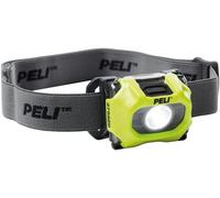 Peli 2755z0 Lampe Frontale Premium Homologuée Atex Zone 0, Qualité Supérieure Pour Les Pompiers, Électriciens Et Installateurs, Ip54 Résistante À La Poussière Et À L'eau, 115 Lumens, Couleur : Jaune