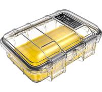 PELI M40 Micro Case - Valise de Protection compacte pour équipements de Valeur (GoPro, iPhone, Outils); Résistante à l’Eau, à la poussière et aux Chocs; Volume 1 L; Couleur : Jaune/Transparent
