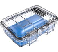 PELI M40 Micro Case - Valise de Protection compacte pour équipements de Valeur (GoPro, iPhone, Outils); Résistante à l’Eau, à la poussière et aux Chocs; Volume 1 L; Couleur : Bleu/Transparent
