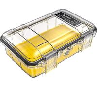 PELI M50 Micro Case - Petite Valise de Protection pour équipements précieux et Outils compacts ; Résistante à l’Eau, à la poussière et aux Chocs ; Volume 1 Litre ; Couleur : Jaune/Transparent
