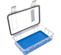 PELI M60 Micro Case - Valise de Protection compacte pour équipements précieux (GoPro, iPhone, Outils); Résistante à l’Eau, à la poussière et aux Chocs; Volume 2 L; Couleur : Bleu/Transparent