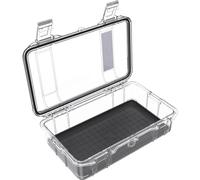 PELI M60 Micro Case - Petite Valise de Protection pour équipements précieux et Outils compacts ; Résistante à l’Eau, à la poussière et aux Chocs ; Volume 2 litres ; Couleur : Noir/Transparent