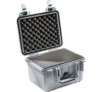 PELI Protector 1300 valise pour caméra professionnelle, étanche IP67, capacité 6L, fabriquée aux États-Unis, avec insert en mousse personnalisable, couleur: argentée