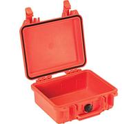 Peli Valise antichoc, IP67 étanche à l'eau et à la poussière, Capacité de 4L, fabriqué aux États-Unis, sans mousse, Couleur: Orange 1200-001-150E