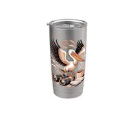Pelican Bird Watcher Sea Bird Birder Gobelet isotherme en acier inoxydable double paroi