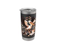 Pelican Bird Watcher Sea Bird Birder Gobelet isotherme en acier inoxydable double paroi