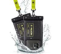 Pelican Case-Mate Lot de 2 Pochettes flottantes étanches - Compatibilité Universelle - Noir/Vert Citron