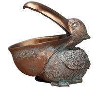 Pélican Decorative Bowl, sculpture pélicane intrigante avec bol ouvert, entrée clés clés bol de rangement de panier décor pour la table du bar à la maison