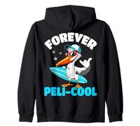 Pelican Forever Peli-Cool Surfing Pelican Bird Amoureux Sweat à Capuche
