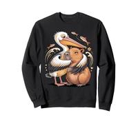 Pelican Hug Capybara Sea Bird Cute Lover Sweatshirt