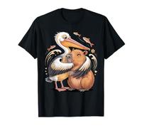 Pelican Hug Capybara Sea Bird Cute Lover T-Shirt