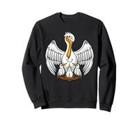 Pelican in Her Piety Symboles catholiques Traditionnels Masse Latine Sweatshirt