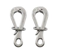 Pelican Lot de 2 crochets et œillet à dégagement rapide en acier inoxydable 316 de qualité marine 100 mm