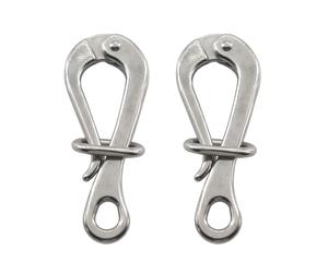 Pelican Lot de 2 crochets et œillet à dégagement rapide en acier inoxydable 316 de qualité marine 100 mm