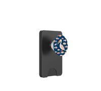 Pélican Oiseau Poisson Plage Eté Tropical Bleu Blanc PopSockets PopWallet pour MagSafe