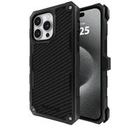 Case-Mate Shield Carbon Series Coque pour iPhone 15 Pro Max 6,7" [Compatible avec MagSafe] [Protection de qualité Militaire Contre Les Chutes] Coque de téléphone à Chargement magnétique avec Clip de